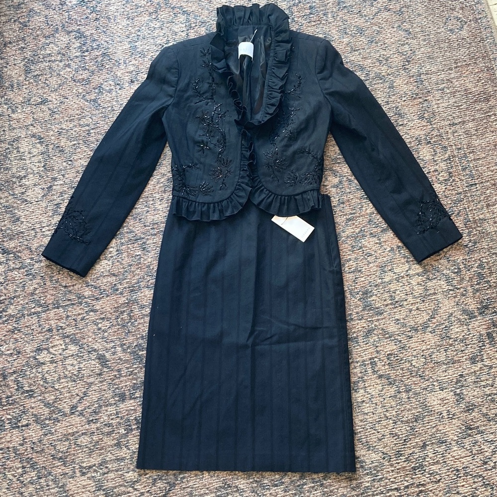 Iceberg Skirt Suit Navy Blue business professional